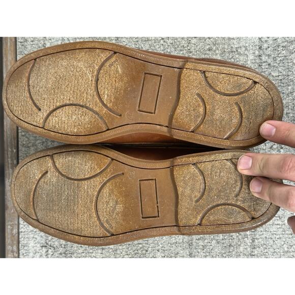 Charles Tyrwhitt Men’s US Sz 11 Brown Leather Broken In Laced Loafers Read - Picture 6 of 7